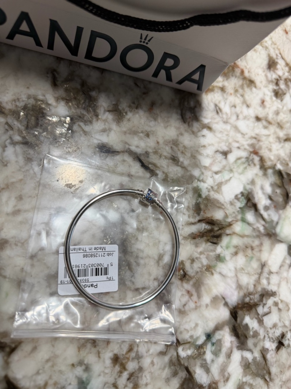 Pandora Silver Bracelet with Cubic Zirconia Accent